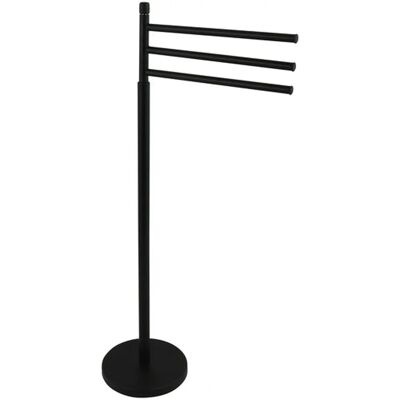 MSV Inès 3-Towel Rack - Modern Black Bathroom Accessory MSV Inès 3-Towel Rack - Modern Black Bathroom Accessory