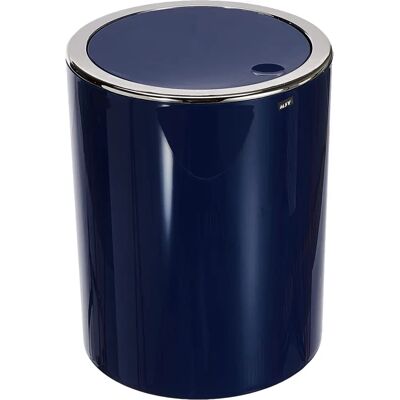 MSV Electric Blue 6L Garbage Bin - Round, Elegant MSV Electric Blue 6L Garbage Bin - Round, Elegant