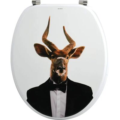 MSV WC-Sitz MDF Edelstahl-Schaniere - Schwarz, Weiß, Braun - Toilette MSV WC-Sitz MDF Edelstahl-Schaniere - Schwarz, Weiß, Braun - Toilette