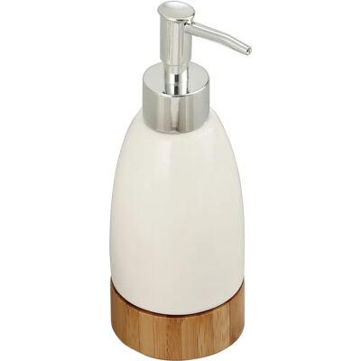 MSV Tallinn Ceramic Bamboo Soap Dispenser - Bathroom & Kitchen MSV Tallinn Ceramic Bamboo Soap Dispenser - Bathroom & Kitchen