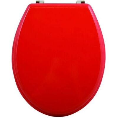 Asiento de inodoro MDF Rojo MSV - Duradero y Clásico Asiento de inodoro MDF Rojo MSV - Duradero y Clásico