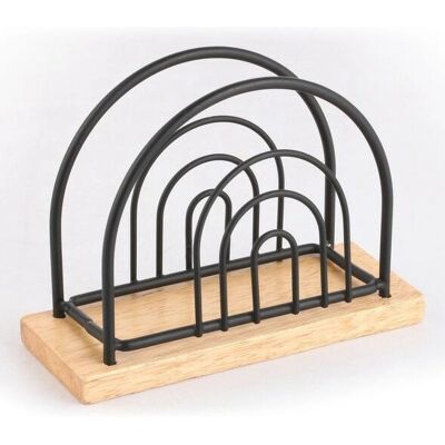 MSV 110610 Portavasos de madera y negro MSV 110610 Portavasos de madera y negro