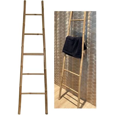 MSV Bambus Handtuchleiter 150cm - Braun Badezimmerzubehör MSV Bambus Handtuchleiter 150cm - Braun Badezimmerzubehör