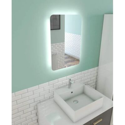 Specchio LED AURLANE - 40x60cm, Cornice in alluminio, Reversibile, 749lm Specchio LED AURLANE - 40x60cm, Cornice in alluminio, Reversibile, 749lm
