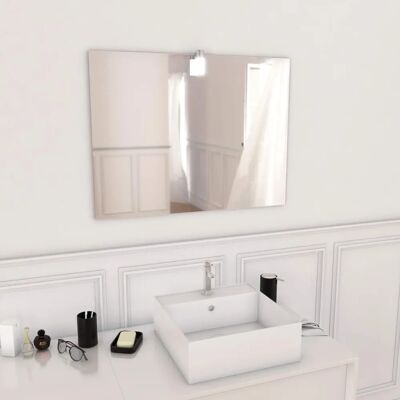 AURLANE Modelo Dot Espejo de baño con luz LED - 80x60cm AURLANE Modelo Dot Espejo de baño con luz LED - 80x60cm
