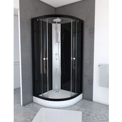 Cabina doccia AURLANE 85x85x220cm - Grafite - Completa Cabina doccia AURLANE 85x85x220cm - Grafite - Completa