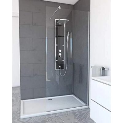 Aurlane - Modèle Freedom 2 - Verre transparent - 90x200cm - Paroi de douche - Publicité Aurlane - Modèle Freedom 2 - Verre transparent - 90x200cm - Paroi de douche - Publicité