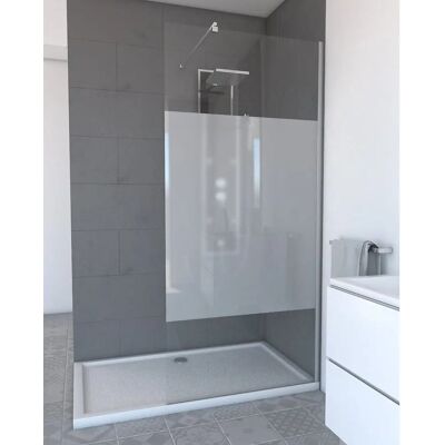 Aurlane - Mampara de ducha Freedom 2 - Cristal templado - Perfil cromado Aurlane - Mampara de ducha Freedom 2 - Cristal templado - Perfil cromado