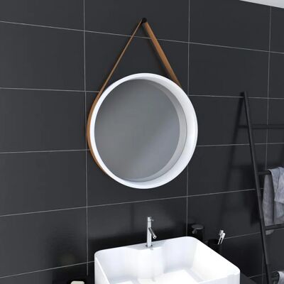 AURLANE Runder Badezimmerspiegel - 50cm - Wandmontage nicht inklusive AURLANE Runder Badezimmerspiegel - 50cm - Wandmontage nicht inklusive