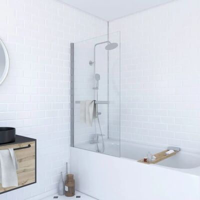 AURLANE - Duschabtrennung 180° umkehrbar Chrom 6mm - Modernes Badezimmer AURLANE - Duschabtrennung 180° umkehrbar Chrom 6mm - Modernes Badezimmer