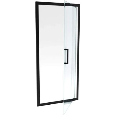 Aurlane - Paratia doccia pivotante - 80x200cm - Profilo nero opaco - Vetro trasparente Aurlane - Paratia doccia pivotante - 80x200cm - Profilo nero opaco - Vetro trasparente