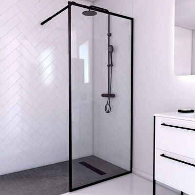 Aurlane Schwarz Matt 90x200cm Reversible Duschwand - Dark Contouring Aurlane Schwarz Matt 90x200cm Reversible Duschwand - Dark Contouring