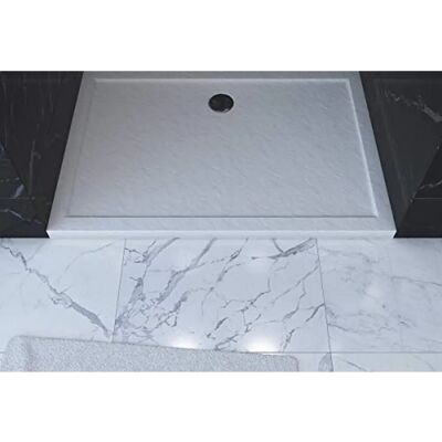 Piatto doccia rettangolare Aurlane - Effetto pietra - Acrylico rinforzato - 120x80cm Piatto doccia rettangolare Aurlane - Effetto pietra - Acrylico rinforzato - 120x80cm