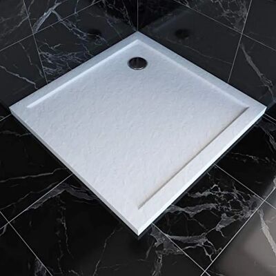 Aurlane 90x90 Weiß Steinoptik Duschwanne - Duschwanne Aurlane 90x90 Weiß Steinoptik Duschwanne - Duschwanne