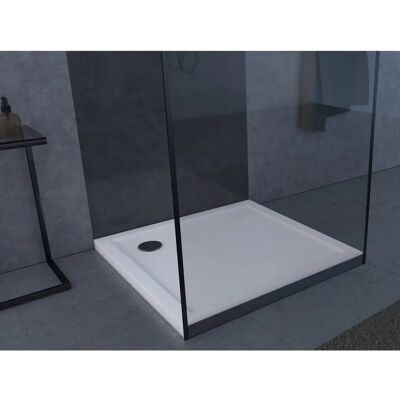 Aurlane Bac de Douche Blanc en Acrylique - 90x90 - Extraplan - Publicité Aurlane Bac de Douche Blanc en Acrylique - 90x90 - Extraplan - Publicité