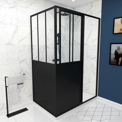 Aurlane FAC409 Enceinte de Douche - 120x200cm - Noir Mat - Publicité Aurlane FAC409 Enceinte de Douche - 120x200cm - Noir Mat - Publicité