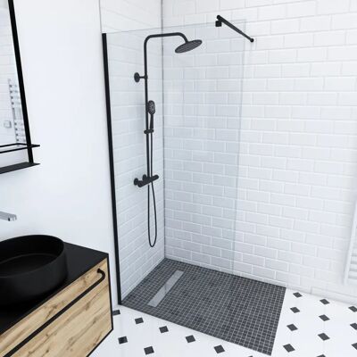 Aurlane FAC427 Box Doccia Nera Opaca - 80x200cm Aurlane FAC427 Box Doccia Nera Opaca - 80x200cm