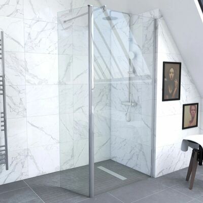 Box doccia Aurlane - 90x200cm, Vetro temperato, Reversibile Box doccia Aurlane - 90x200cm, Vetro temperato, Reversibile