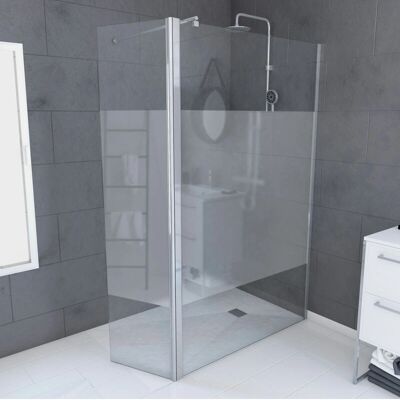 Aurlane - Paroi de douche frosted - 120x200cm - Réversible - Publicité Aurlane - Paroi de douche frosted - 120x200cm - Réversible - Publicité