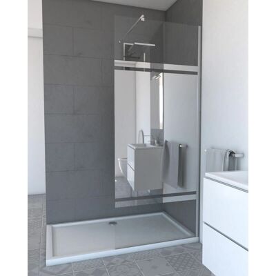Aurlane 90X200CM Box doccia in Vetro Temperato Cromo - Reversibile Aurlane 90X200CM Box doccia in Vetro Temperato Cromo - Reversibile