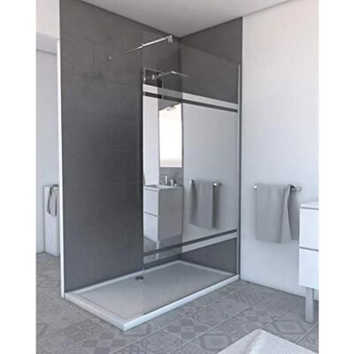 Aurlane 120X200CM Mampara de Ducha Cromada - Vidrio Templado Aurlane 120X200CM Mampara de Ducha Cromada - Vidrio Templado