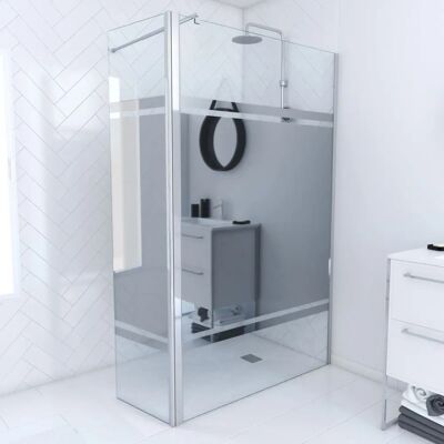 Aurlane - Pack cabina doccia 120x200cm specchio e profilo cromato Aurlane - Pack cabina doccia 120x200cm specchio e profilo cromato