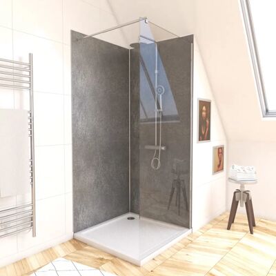 Aurlane Modelo PACP248 - Mampara de ducha gris claro Aurlane Modelo PACP248 - Mampara de ducha gris claro