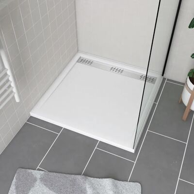 Aurlane FAC484 Bañera de ducha blanca - Antideslizante, 4cm, Acrílico reforzado Aurlane FAC484 Bañera de ducha blanca - Antideslizante, 4cm, Acrílico reforzado