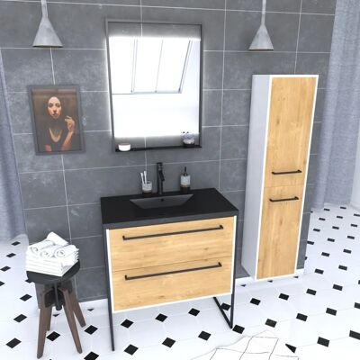 Aurlane PACM061 Mueble de baño - MDF negro Aurlane PACM061 Mueble de baño - MDF negro