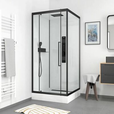 Aurlane CAB247 Duschkabine - Umschaltbare Glastüren - Industriell Stil Aurlane CAB247 Duschkabine - Umschaltbare Glastüren - Industriell Stil