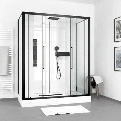 Aurlane Urban 2 Xxl Duschkabine - Rechteckig, Schwarz, 160x85x215 cm Aurlane Urban 2 Xxl Duschkabine - Rechteckig, Schwarz, 160x85x215 cm