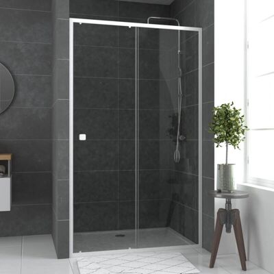 Aurlane Porta doccia scorrevole bianca 120x185cm - Estensibile - Slide 120 Aurlane Porta doccia scorrevole bianca 120x185cm - Estensibile - Slide 120