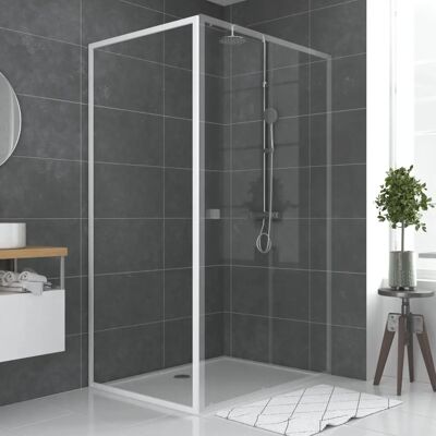 Aurlane Pannello Doccia Bianco 80x185cm - Vetro Temperato Aurlane Pannello Doccia Bianco 80x185cm - Vetro Temperato