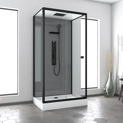 Aurlane - Cabine de Douche CAB194 - Design Moderne Gris - Publicité Aurlane - Cabine de Douche CAB194 - Design Moderne Gris - Publicité