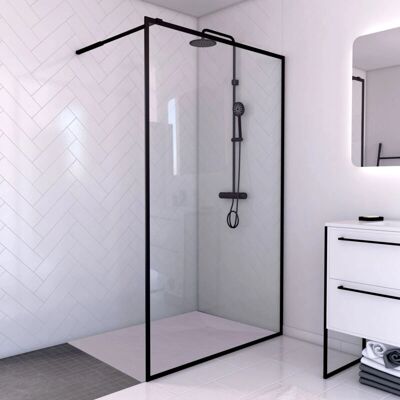 Aurlane Marco y Bandeja en Negro Mate 120x200 + 120x80 cm - Ducha con Contorno Aurlane Marco y Bandeja en Negro Mate 120x200 + 120x80 cm - Ducha con Contorno