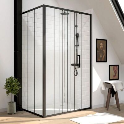 Aurlane Pack Porta doccia 120x200 - Scorrevole - Vetro 6mm Aurlane Pack Porta doccia 120x200 - Scorrevole - Vetro 6mm