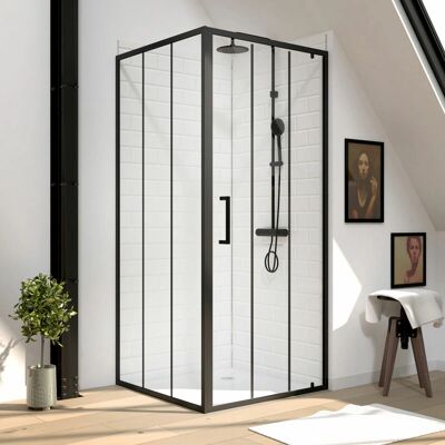 Aurlane Modello Pacf018 - Nero - 90x200cm Porta doccia Aurlane Modello Pacf018 - Nero - 90x200cm Porta doccia