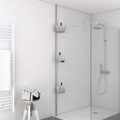 Aurlane Modelo COL060 - Sistema de Ducha Negro - Cabezal Antical, Ducha a Mano Ajustable Aurlane Modelo COL060 - Sistema de Ducha Negro - Cabezal Antical, Ducha a Mano Ajustable
