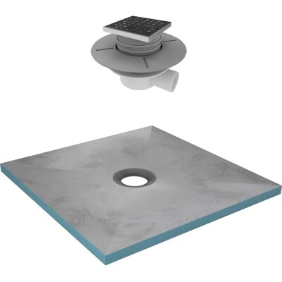 Aurlane PACR001 plato de ducha de acero inoxidable - Plato de ducha, 90x90 cm, salida horizontal Aurlane PACR001 plato de ducha de acero inoxidable - Plato de ducha, 90x90 cm, salida horizontal