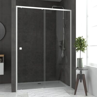 Aurlane PACF040 Porte de Douche Blanche - Réversible, Ajustable, Moderne - Publicité Aurlane PACF040 Porte de Douche Blanche - Réversible, Ajustable, Moderne - Publicité