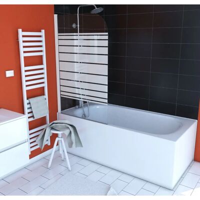 Aurlane FAC703 Ecran pour baignoire - Pivotant, 70x120cm, Noir Mat - Verre de Sécurité - Publicité Aurlane FAC703 Ecran pour baignoire - Pivotant, 70x120cm, Noir Mat - Verre de Sécurité - Publicité