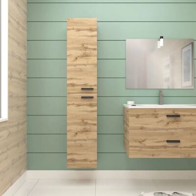 Aurlane LAV668 Gabinete de almacenamiento para baño - Puertas reversibles, Manijas negras, Estantes Aurlane LAV668 Gabinete de almacenamiento para baño - Puertas reversibles, Manijas negras, Estantes