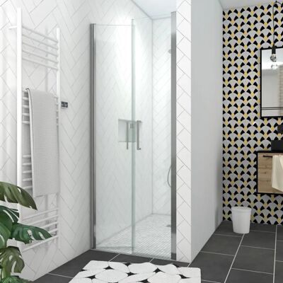 Aurlane PACF081 Puerta de Ducha - Fijación ajustable a pared - Vidrio templado Aurlane PACF081 Puerta de Ducha - Fijación ajustable a pared - Vidrio templado