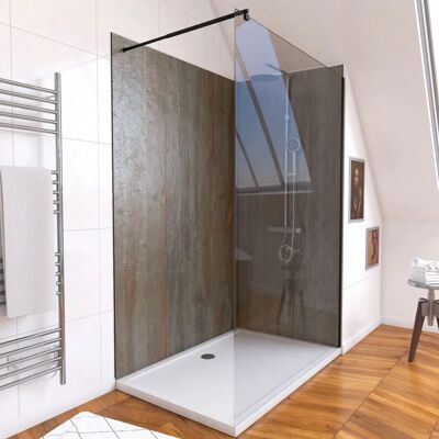 Aurlane PACP101 Ducha - Vidrio Templado, Negro Mate Aurlane PACP101 Ducha - Vidrio Templado, Negro Mate