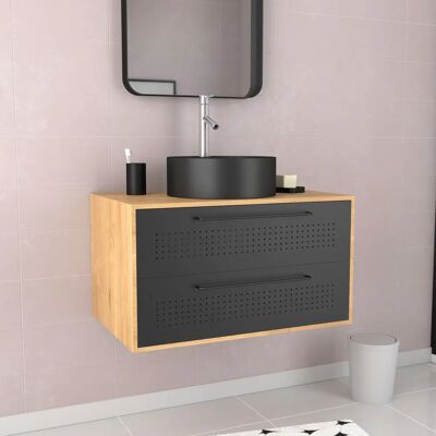 Aurlane Uby 80 Armario de almacenamiento para baño - Diseño industrial moderno Aurlane Uby 80 Armario de almacenamiento para baño - Diseño industrial moderno
