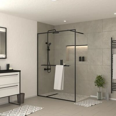 Aurlane FAC759 Mampara de Ducha - Negro Mate - 140x200 cm Aurlane FAC759 Mampara de Ducha - Negro Mate - 140x200 cm