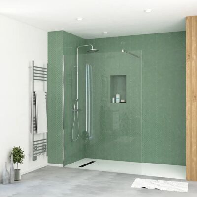 Aurlane FAC788 paroi de douche chromée - 140x195 cm - Publicité Aurlane FAC788 paroi de douche chromée - 140x195 cm - Publicité
