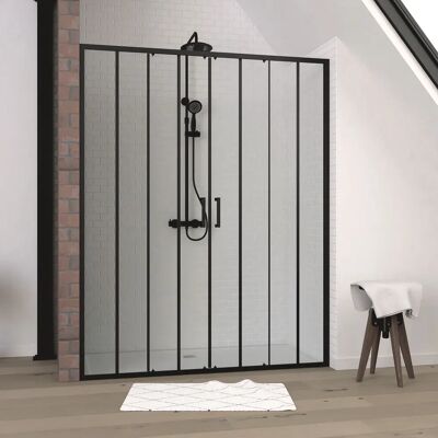 Aurlane FAC796 Mampara de ducha negra - Puertas correderas Aurlane FAC796 Mampara de ducha negra - Puertas correderas