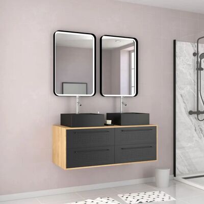 Aurlane UBY 120 Rangement salle de bain - Design noir industriel - Publicité Aurlane UBY 120 Rangement salle de bain - Design noir industriel - Publicité