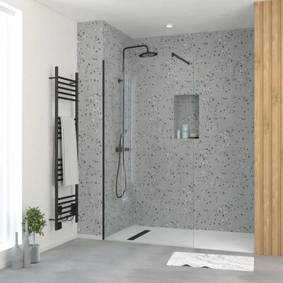 Aurlane Mampara de Ducha Negra 100x195 cm Aurlane Mampara de Ducha Negra 100x195 cm